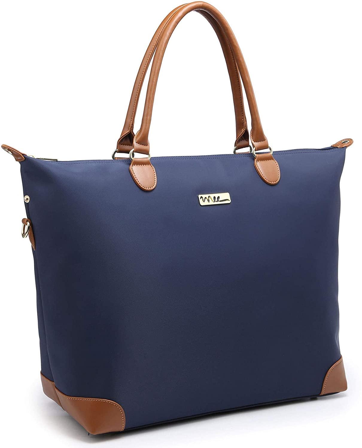 NNEE Large Oversized Water Resistance Nylon Tote Bag With Multiple Pocket Design (Navy)