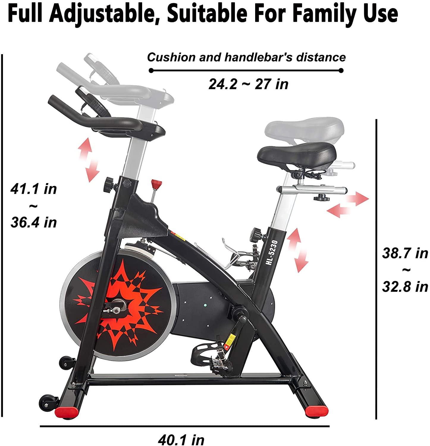 VIGBODY Exercise Bike Indoor Cycling Bike Adjustable Stationary Bicycle - JOY2ESpree