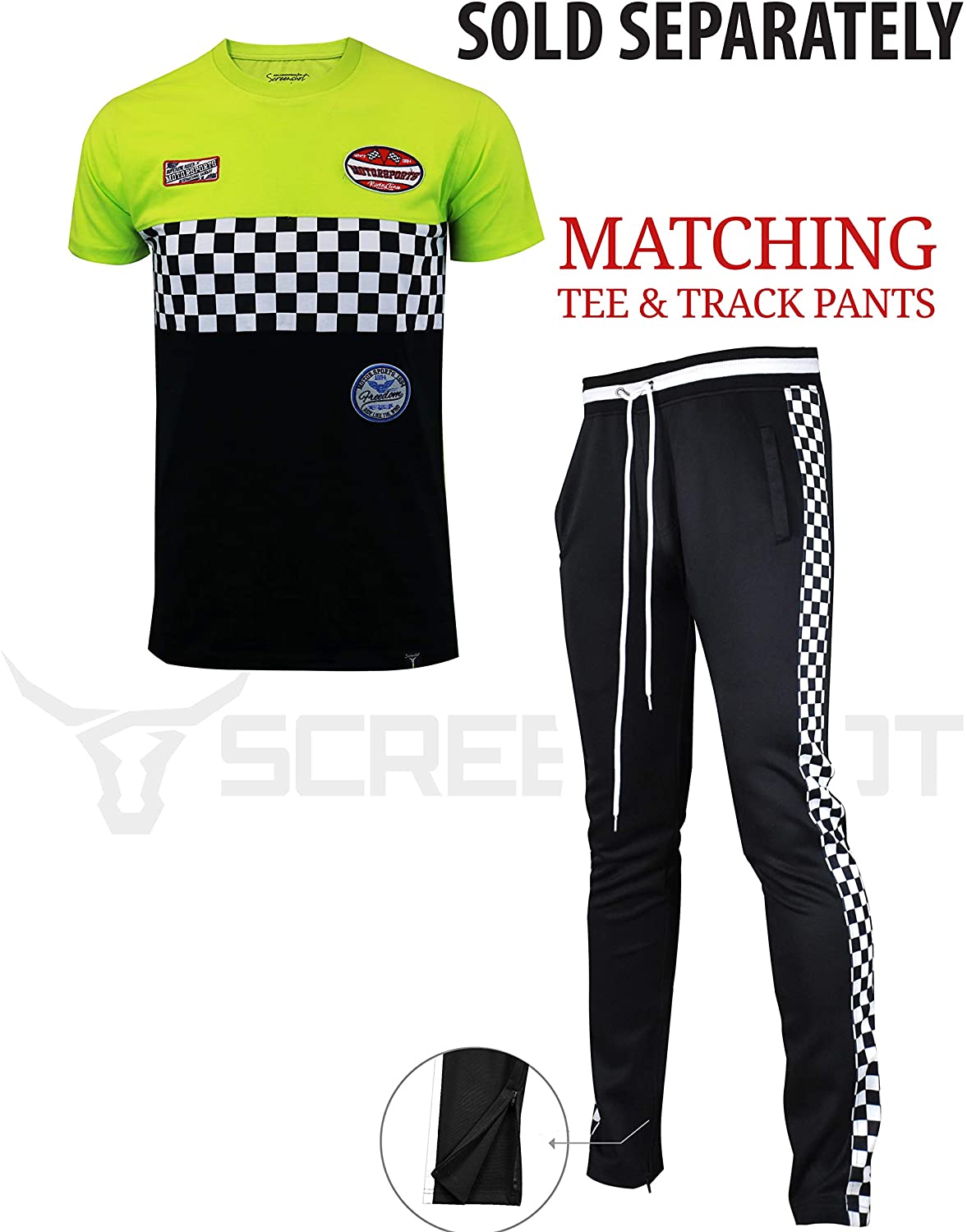 Screenshotbrand Mens Hip Hop Premium Slim Fit Track Pants
