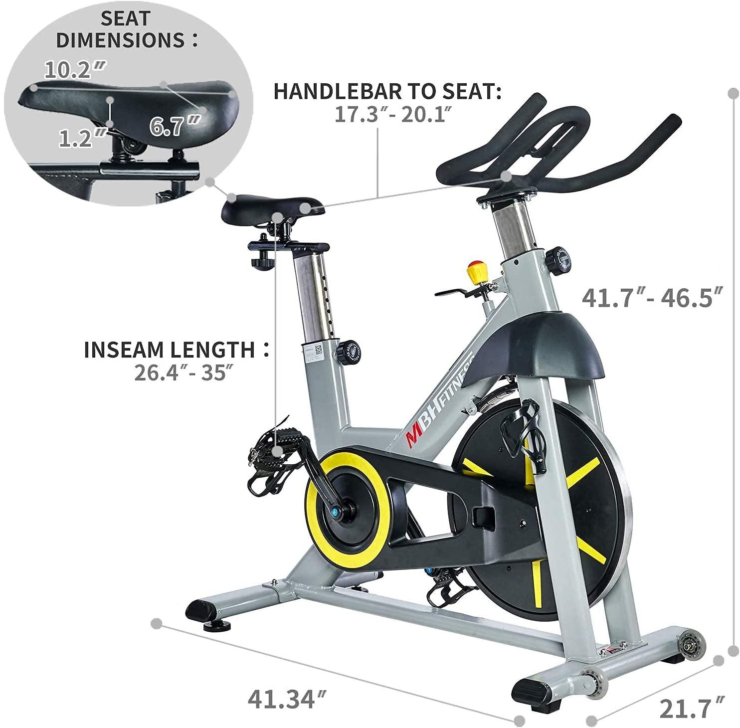 MBH Fitness Magnetic Exercise Bike Stationary, Indoor Cycling Bike for Home Gym Use - JOY2ESpree