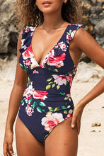 
                        
                          Muat gambar ke penampil Galeri, CUPSHE Women's V Neck One Piece Swimsuit Ruffled Lace Up Monokini
                        
                      