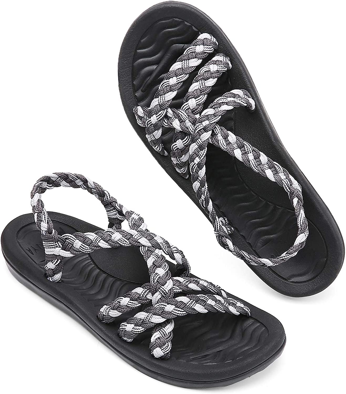 MEGNYA Women's Comfortable Walking Sandals with Arch Support Waterproof for Walking/Hiking/Travel/Wedding/Water Spot/Beach
