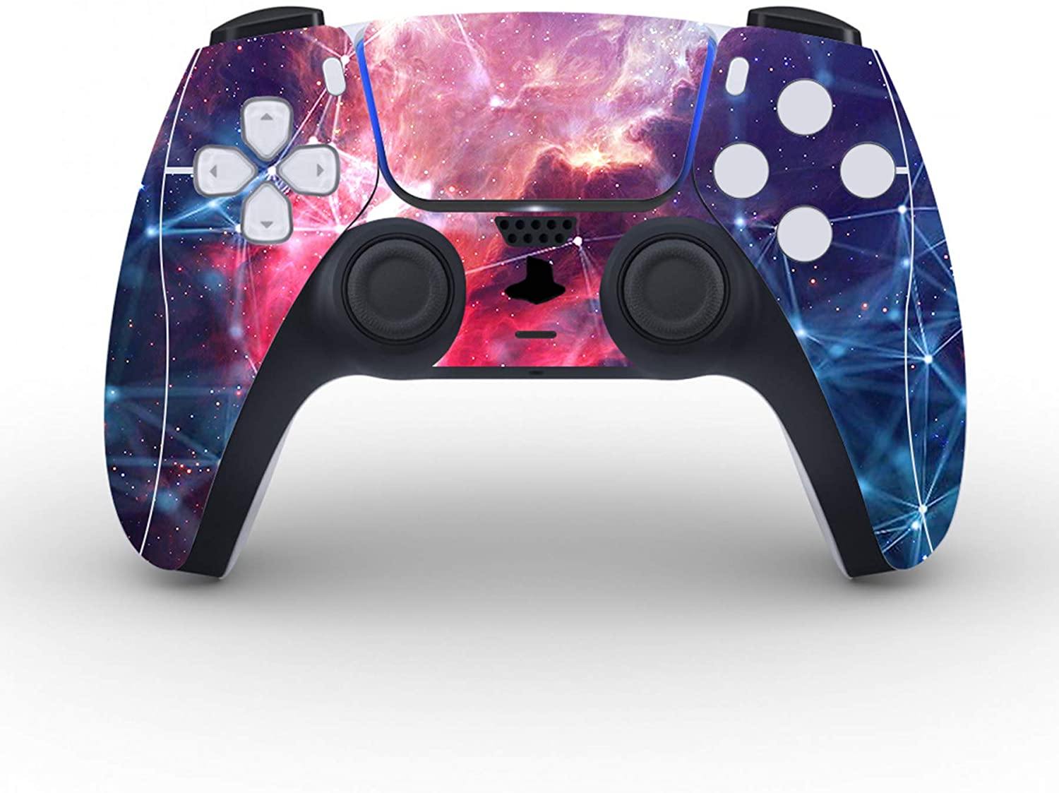 PlayVital Blue Nebula Full Set Skin Decal for PS5 Console Digital Edition - JOY2ESpree