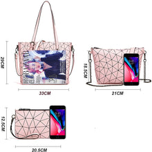 
                        
                          Load image into Gallery viewer, Women Fashion Handbags Wallet Tote Bag Shoulder Bag Top Handle Satchel Purse Set 4pcs
                        
                      