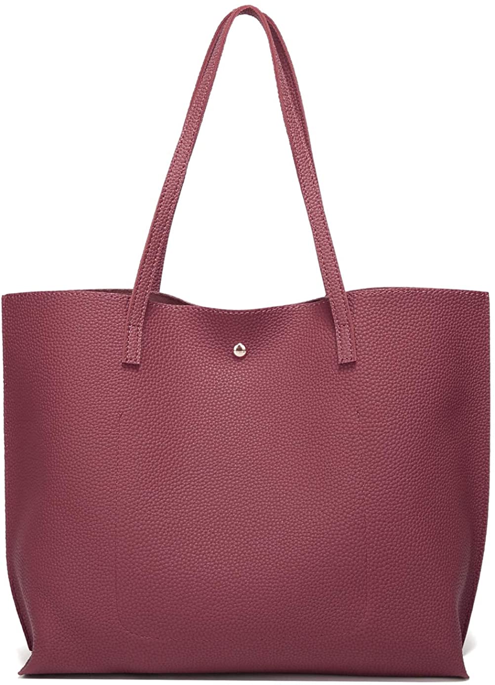 Women's Soft Faux Leather Tote Shoulder Bag from Dreubea, Big Capacity Tassel Handbag
