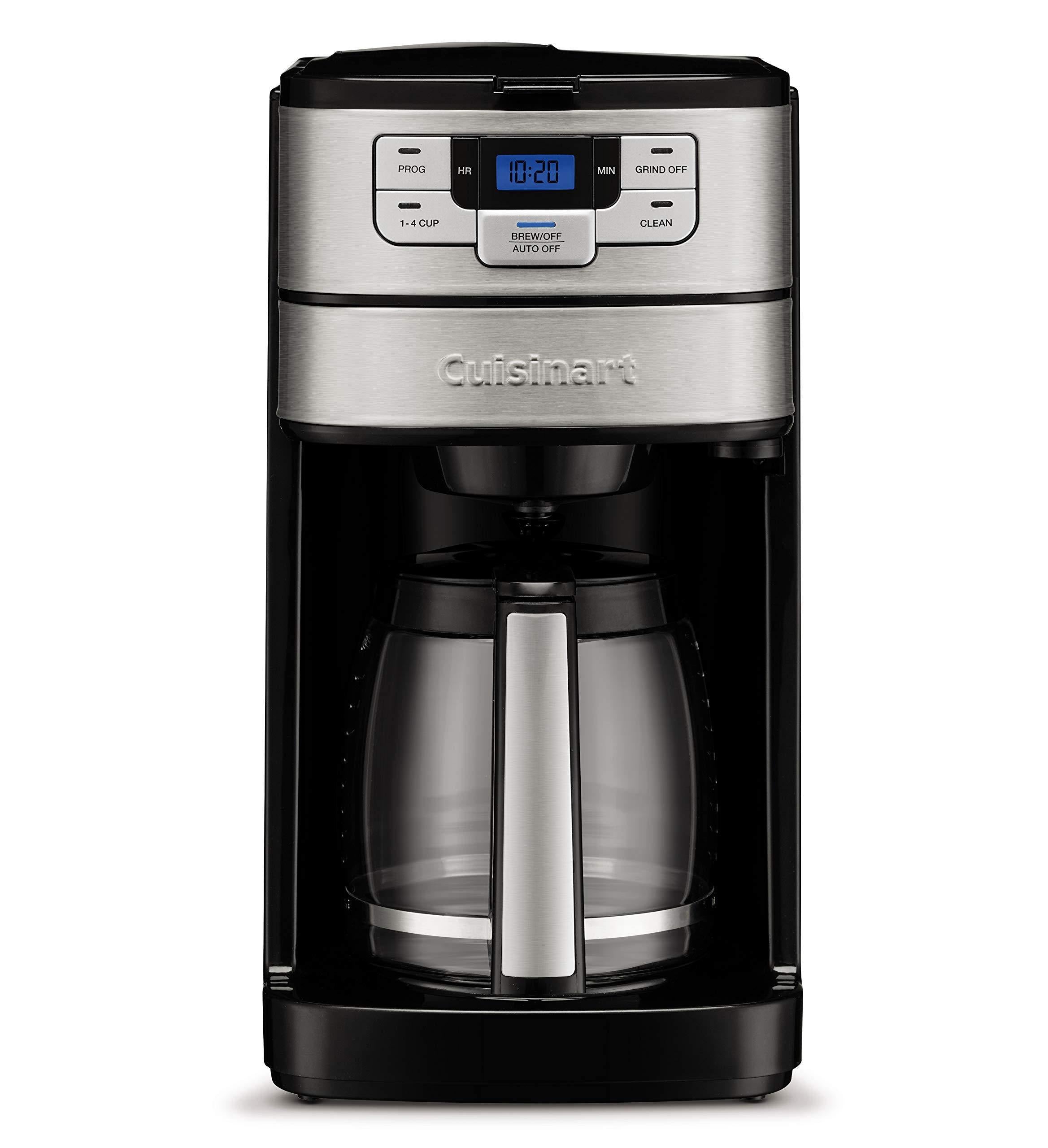 Cuisinart DGB-400 Automatic Grind & Brew 12-Cup Coffeemaker, Black/Silver - JOY2ESpree