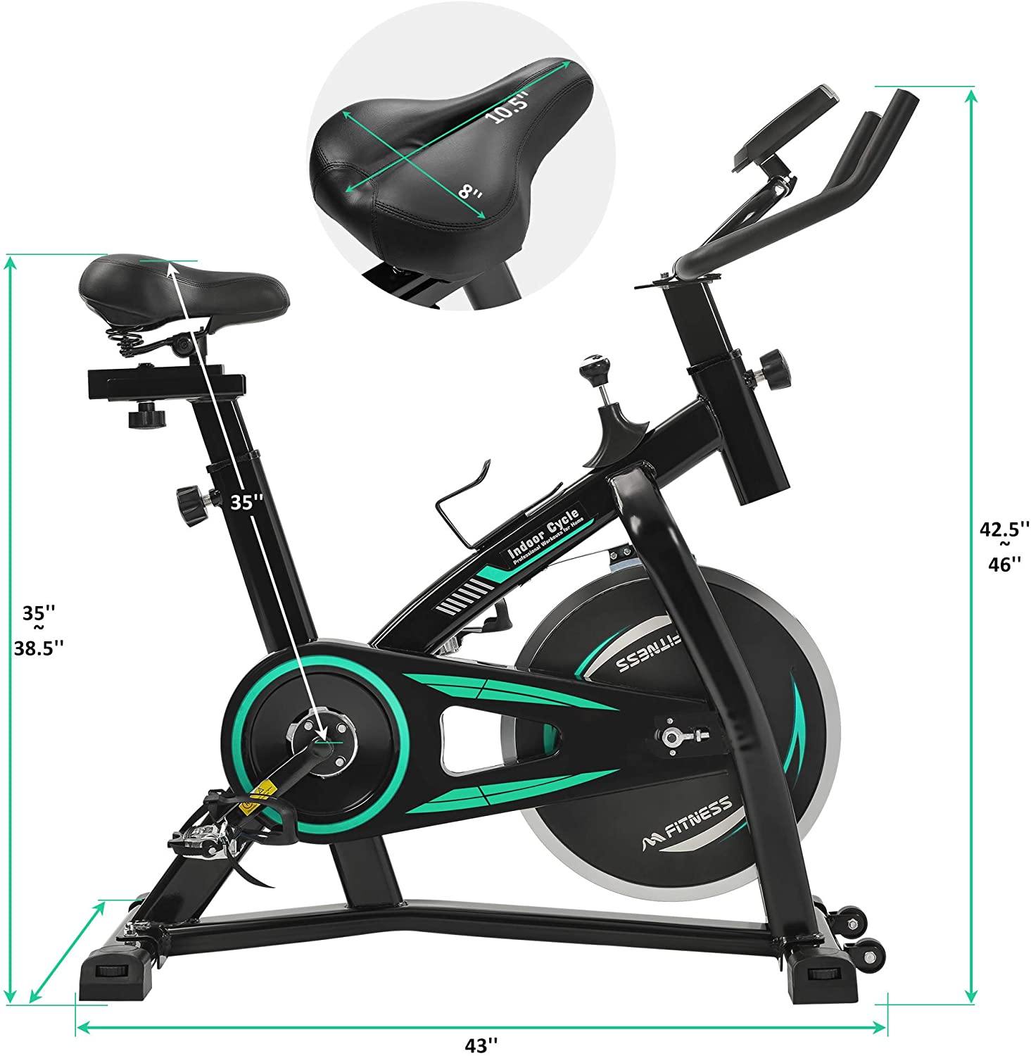 Merax Exercise Bike Indoor Cycling Bike Cycle Trainer Adjustable Stationary Bike 330LBS Weight Capacity - JOY2ESpree