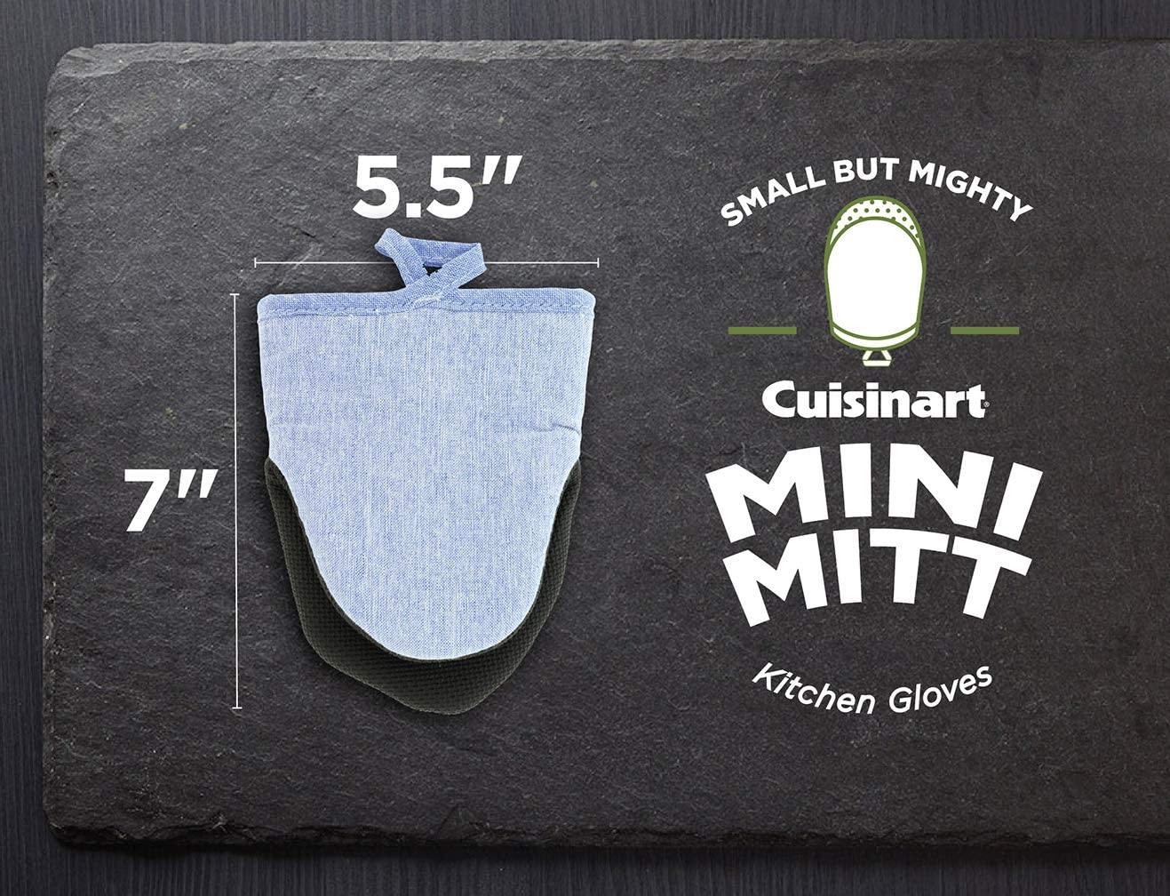 Cuisinart Chambray Neoprene Mini Oven Mitts, 2 Pack – Heat Resistant to 400 F . - JOY2ESpree