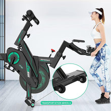 
                        
                          Cargar imagen en el visor de la galería, Pooboo Indoor Cycling Bike Belt Drive Exercise Bike Stationary with Comfortable Seat Cushion, Tablet Holder and LCD Monitor for Home Workout - JOY2ESpree
                        
                      