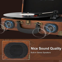 
                        
                          Muat gambar ke penampil Galeri, LP&amp;No.1 Portable Suitcase Turntable with Stereo Speaker,3 Speeds Belt-Drive Vinyl Record Player Black - JOY2ESpree
                        
                      