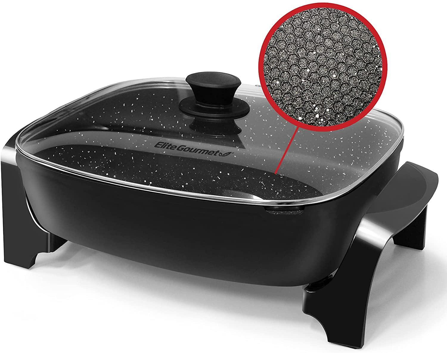 Elite Gourmet EG-6203 PFOA-Free 16"x 3"x3.2" Scratch Resistant - JOY2ESpree