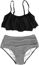 
                        
                          Muat gambar ke penampil Galeri, CUPSHE Women's High Waisted Falbala Bikini Set
                        
                      