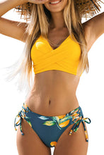 
                        
                          Load image into Gallery viewer, CUPSHE Women's Bikini Swimsuit Floral Print Lace Up Two Piece Bathing Suit
                        
                      
