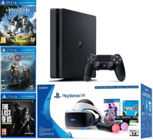 
                        
                          Muat gambar ke penampil Galeri, 2019 Playstation 4 Slim PS4 1TB Console + Playstation VR Headset + Playstation Camera + Playstation VR Move Controllers + 5 Games Bundle - JOY2ESpree
                        
                      