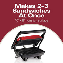 
                        
                          गैलरी व्यूवर में इमेज लोड करें, Hamilton Beach Panini Press, Sandwich Maker &amp; Electric Indoor Grill, Upright Storage, Nonstick Easy Clean Grids, Stainless Steel (25410) - JOY2ESpree
                        
                      
