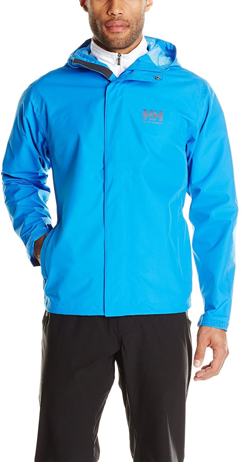 Helly Hansen Men's Seven J Waterproof, Windproof, and Breathable Rain Jacket with Hood