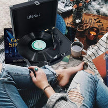
                        
                          Muat gambar ke penampil Galeri, LP&amp;No.1 Portable Suitcase Turntable with Stereo Speaker,3 Speeds Belt-Drive Vinyl Record Player Black - JOY2ESpree
                        
                      