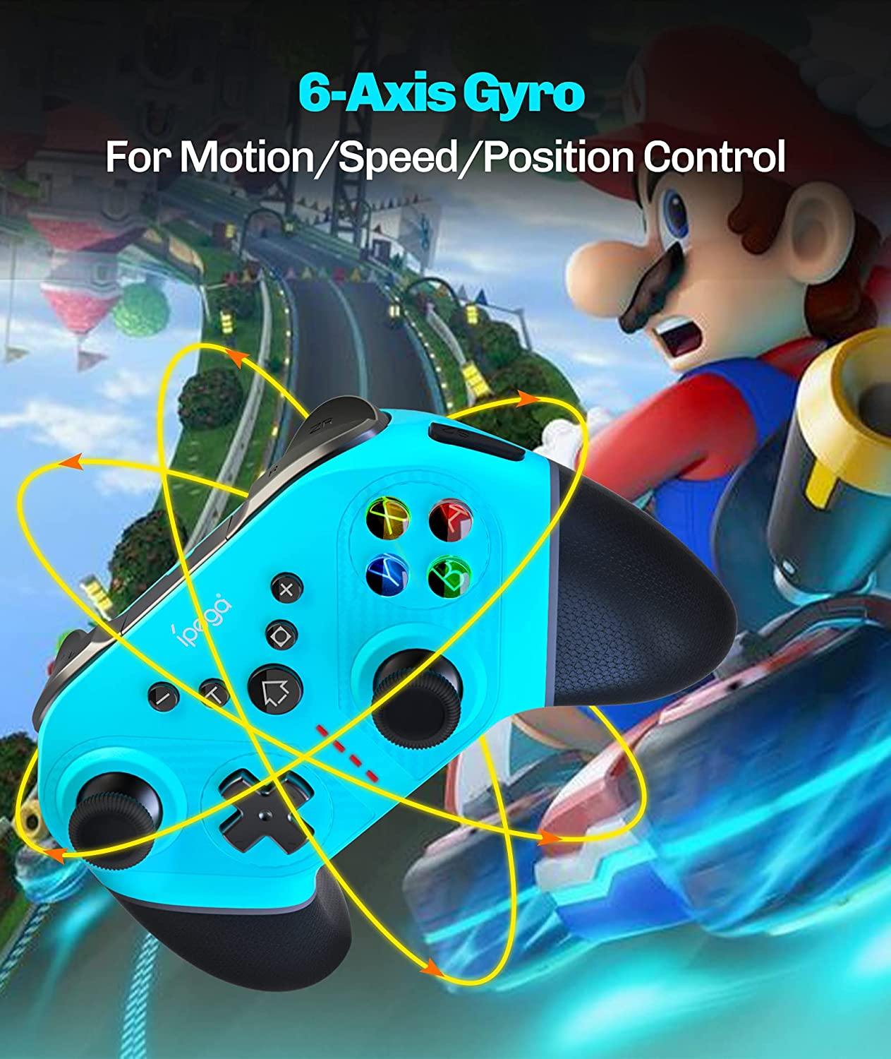 Wireless Controller for Nintendo Switch PS3 PC Android, ipega SW038 Ninja Run Pro Controllers Support 6 Gyro Axis Turbo Programmable - JOY2ESpree