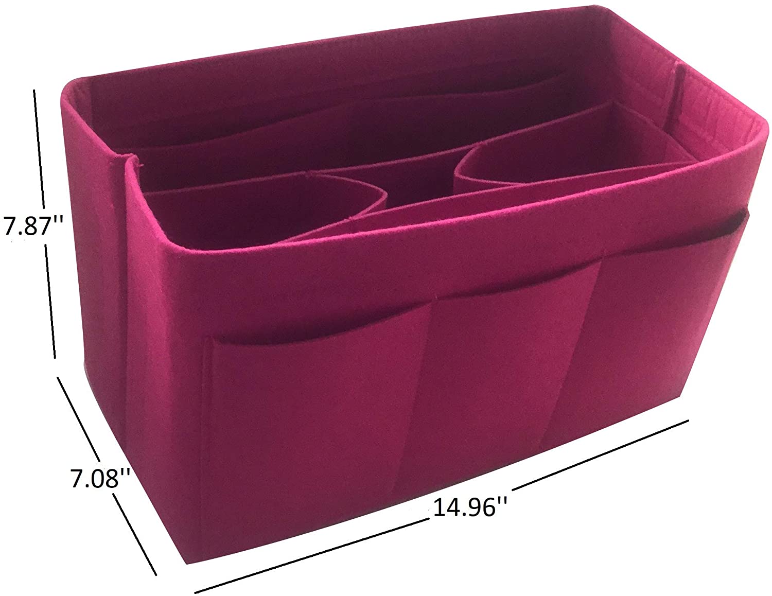 Felt Tote Bag Organizer Insert with Pockets, Handbag Purse Shaper, fits Neverfull, Speedy, Longchamp, etc.