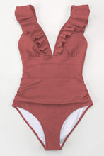 
                        
                          Muat gambar ke penampil Galeri, CUPSHE Women's V Neck One Piece Swimsuit Ruffled Lace Up Monokini
                        
                      
