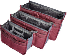 
                        
                          Load image into Gallery viewer, Vercord Purse Organizer Insert for Handbags Bag Organizers Inside Tote Pocketbook Women Nurse Nylon 13 Pockets Black Medium
                        
                      