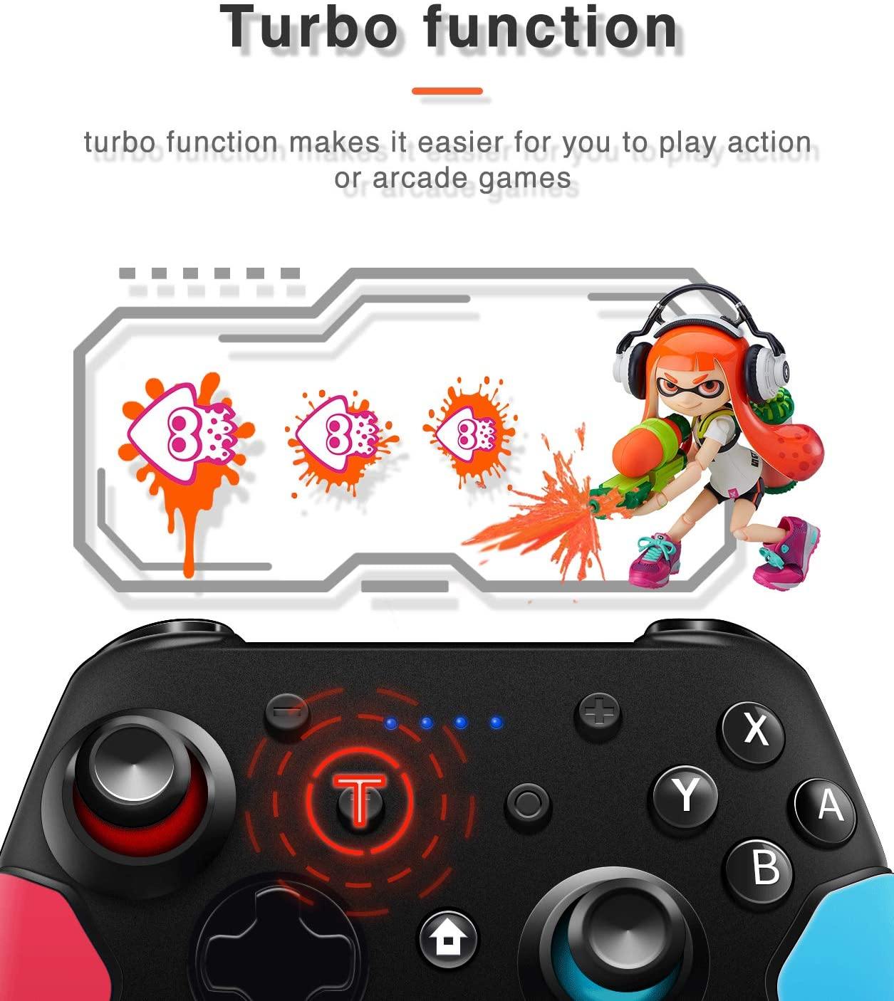 Wireless Switch Pro Controller for Nintendo Switch with Adjustable Turbo Function - JOY2ESpree