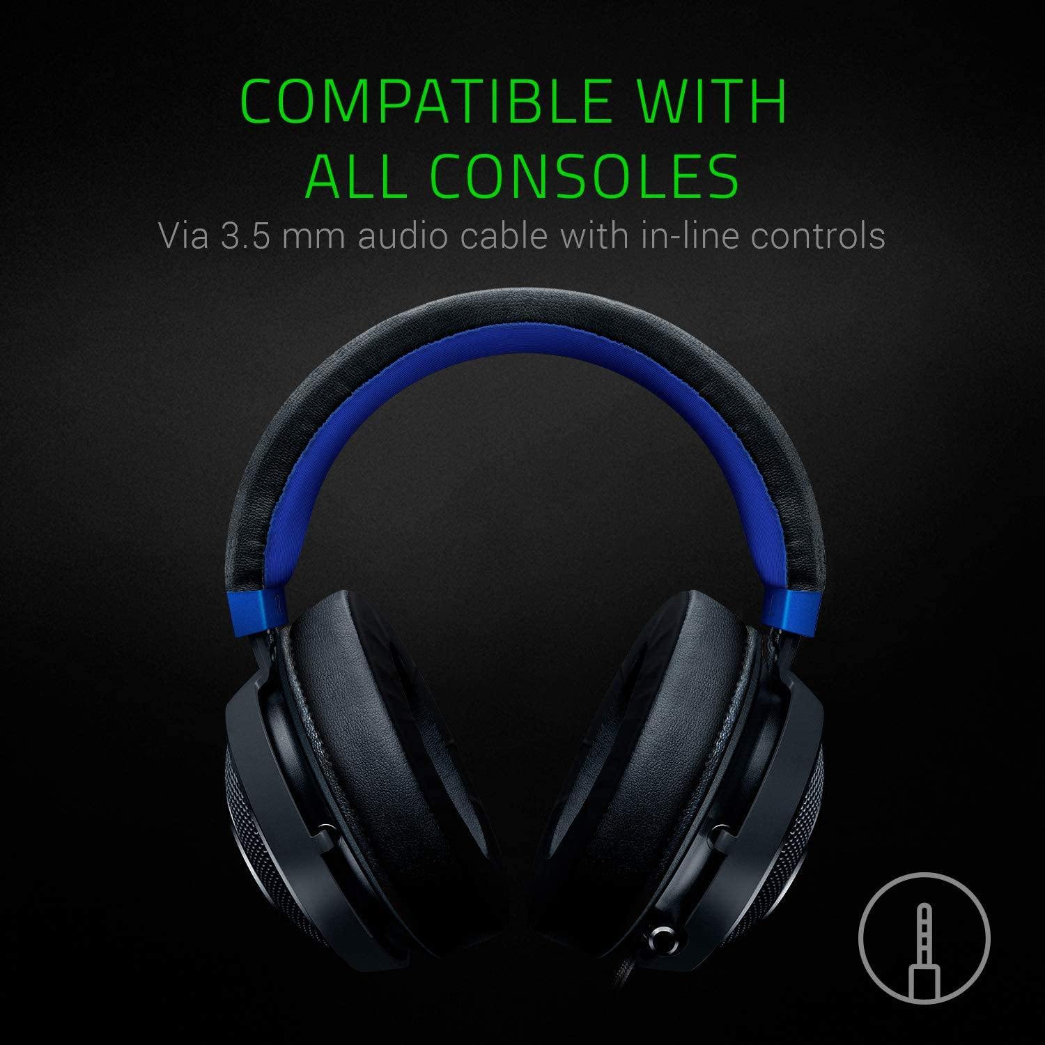 Razer Kraken Gaming Headset: Lightweight Aluminum Frame, Retractable Noise Isolating Microphone - JOY2ESpree