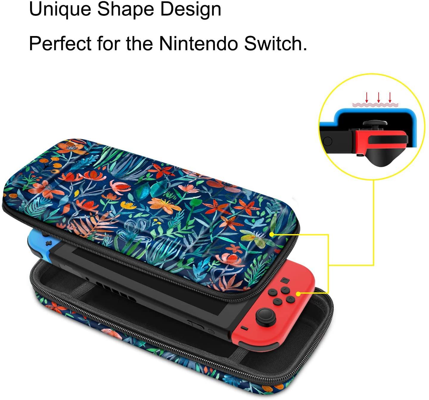 Fintie Carry Case for Nintendo Switch - [Shockproof] Hard Shell Protective Cover Travel Bag w/10 Game Card Slots - JOY2ESpree