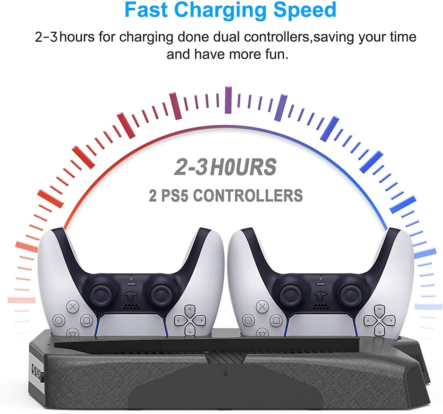 Vertical Stand with Cooling Fan for PS5 Console and Playstation 5 Digital Edition - JOY2ESpree