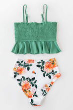 
                        
                          Muat gambar ke penampil Galeri, CUPSHE Women's High Waist Bikini Swimsuit Ruffle Smock Floral Print Two Piece Bathing Suit
                        
                      