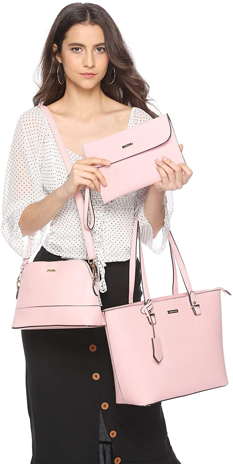 Women Fashion Handbags Wallet Tote Bag Shoulder Bag Top Handle Satchel Purse Set 4pcs