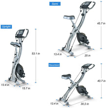 
                        
                          Cargar imagen en el visor de la galería, TECHMOO Folding Magnetic X Exercise Bike Portable Upright Recumbent 2 in 1 Stationary Bike - JOY2ESpree
                        
                      