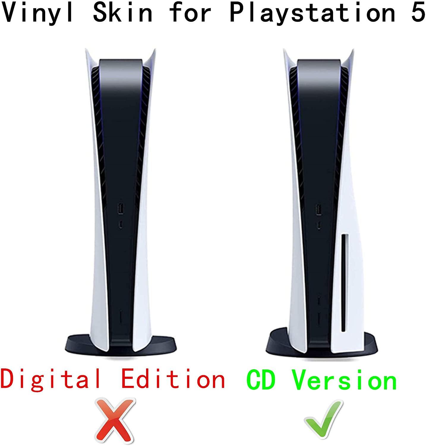 Ps5 Stickers Full Body Vinyl Skin Decal Cover for Playstation 5 Digital Edition Console Controllers (CD Version, Pink Starry Sky) - JOY2ESpree