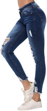 
                        
                          गैलरी व्यूवर में इमेज लोड करें, Resfeber Women's Ripped Boyfriend Jeans Cute Distressed Jeans Stretch Skinny Jeans with Hole
                        
                      