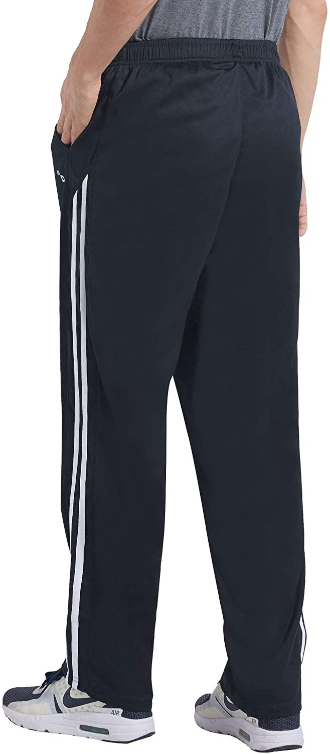 Duuluup Mens Jogger Sweatpants with Pockets Open Bottom Elastic Waist Workout Pants for Training Track Running - JOY2ESpree