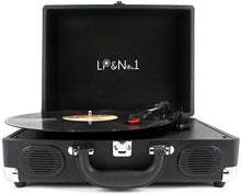 
                        
                          Muat gambar ke penampil Galeri, LP&amp;No.1 Portable Suitcase Turntable with Stereo Speaker,3 Speeds Belt-Drive Vinyl Record Player Black - JOY2ESpree
                        
                      