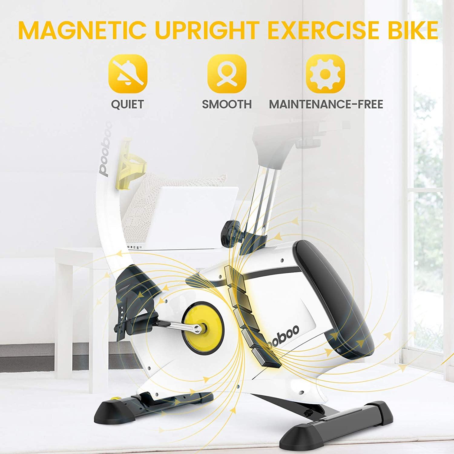 pooboo Exercise Bike Indoor Cycling Bike Magnetic Upright Stationary Bike Indoor Bicycle - JOY2ESpree