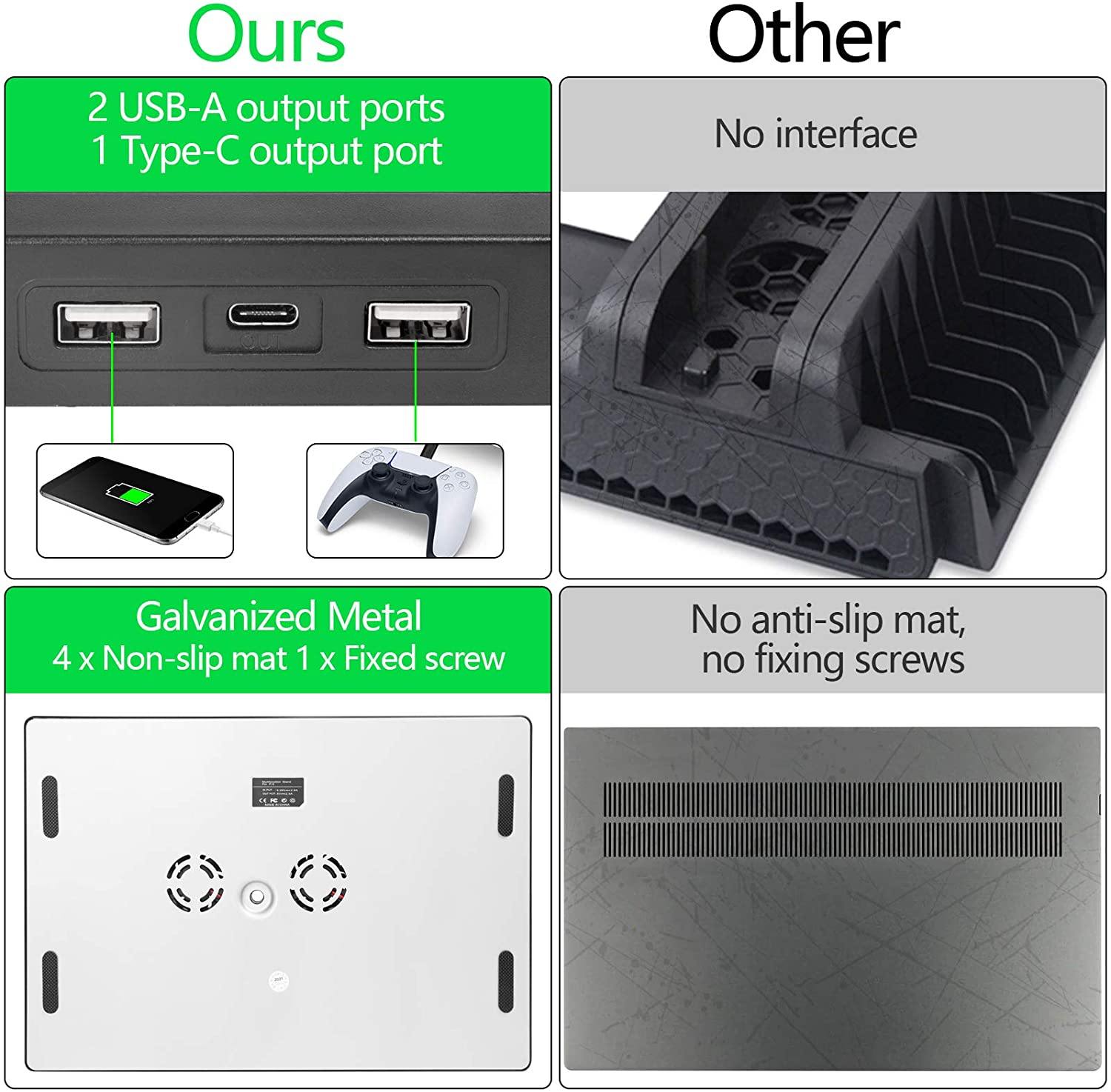 PS5 Stand Cooling Fan Station for Playstation 5/PS5 Digital Edition - JOY2ESpree