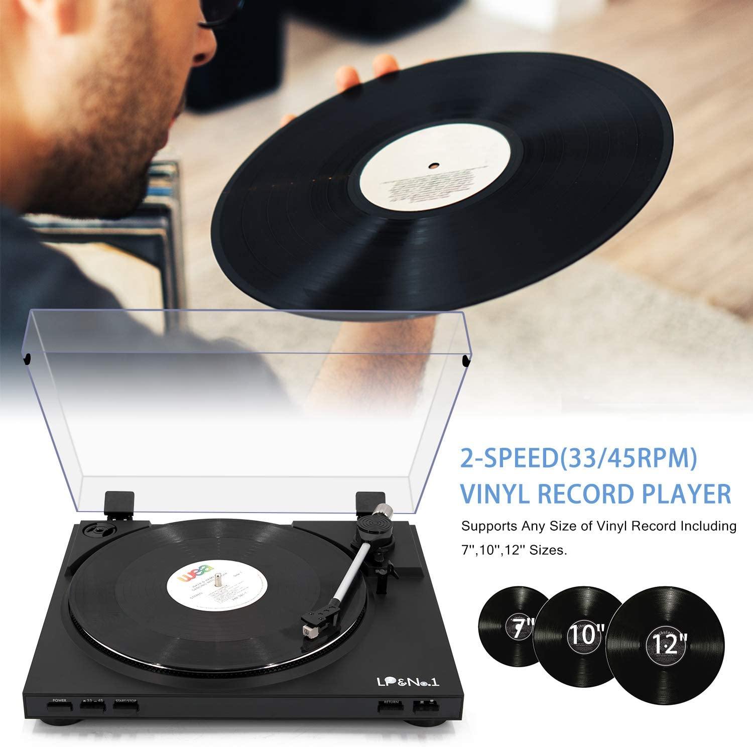 LP&No.1 Bluetooth Turntable HiFi System with Bookshelf Speakers - JOY2ESpree