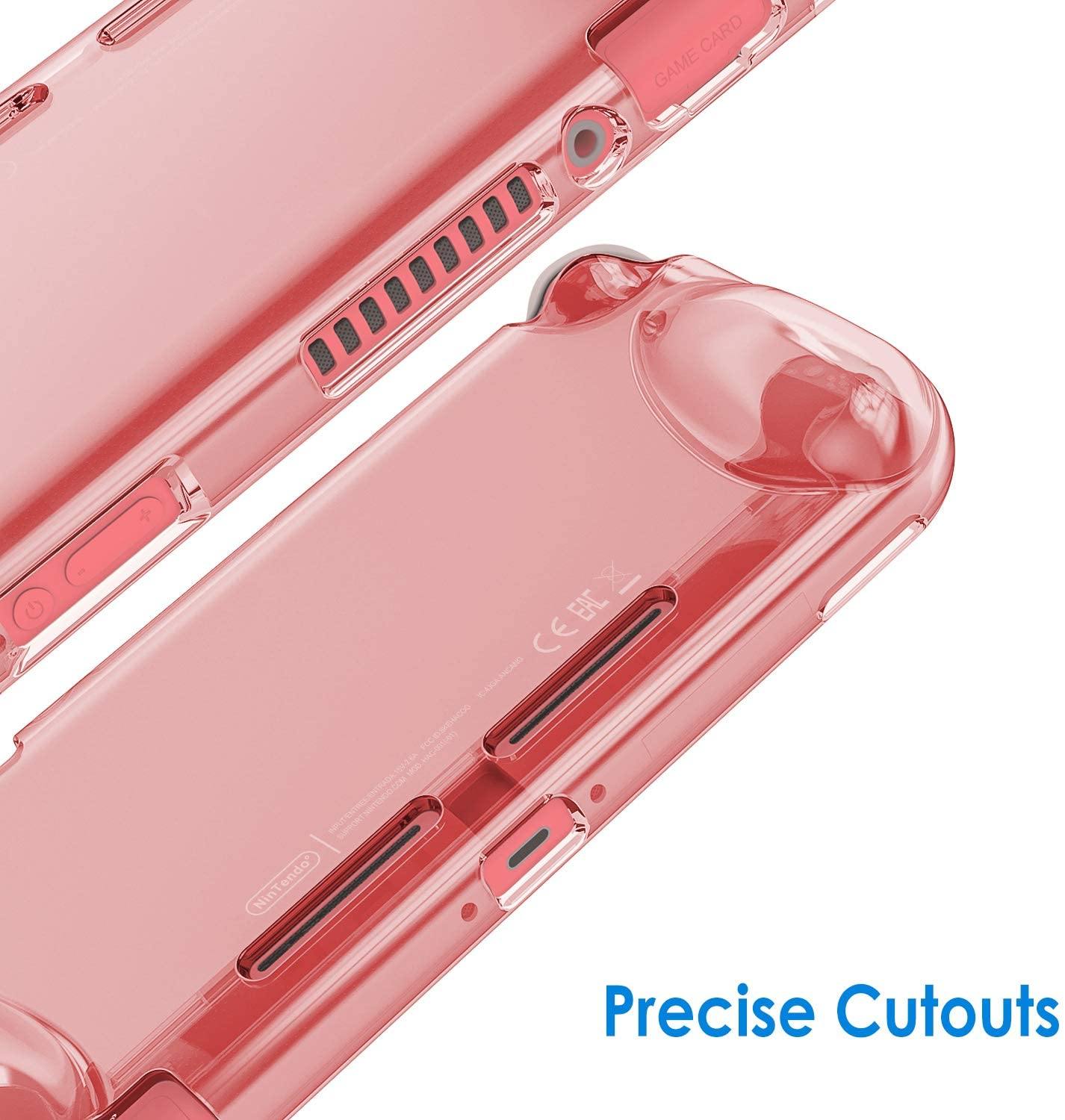 JETech Protective Case for Nintendo Switch Lite 2019, Grip Cover with Shock-Absorption and Anti-Scratch Design, HD Clear - JOY2ESpree