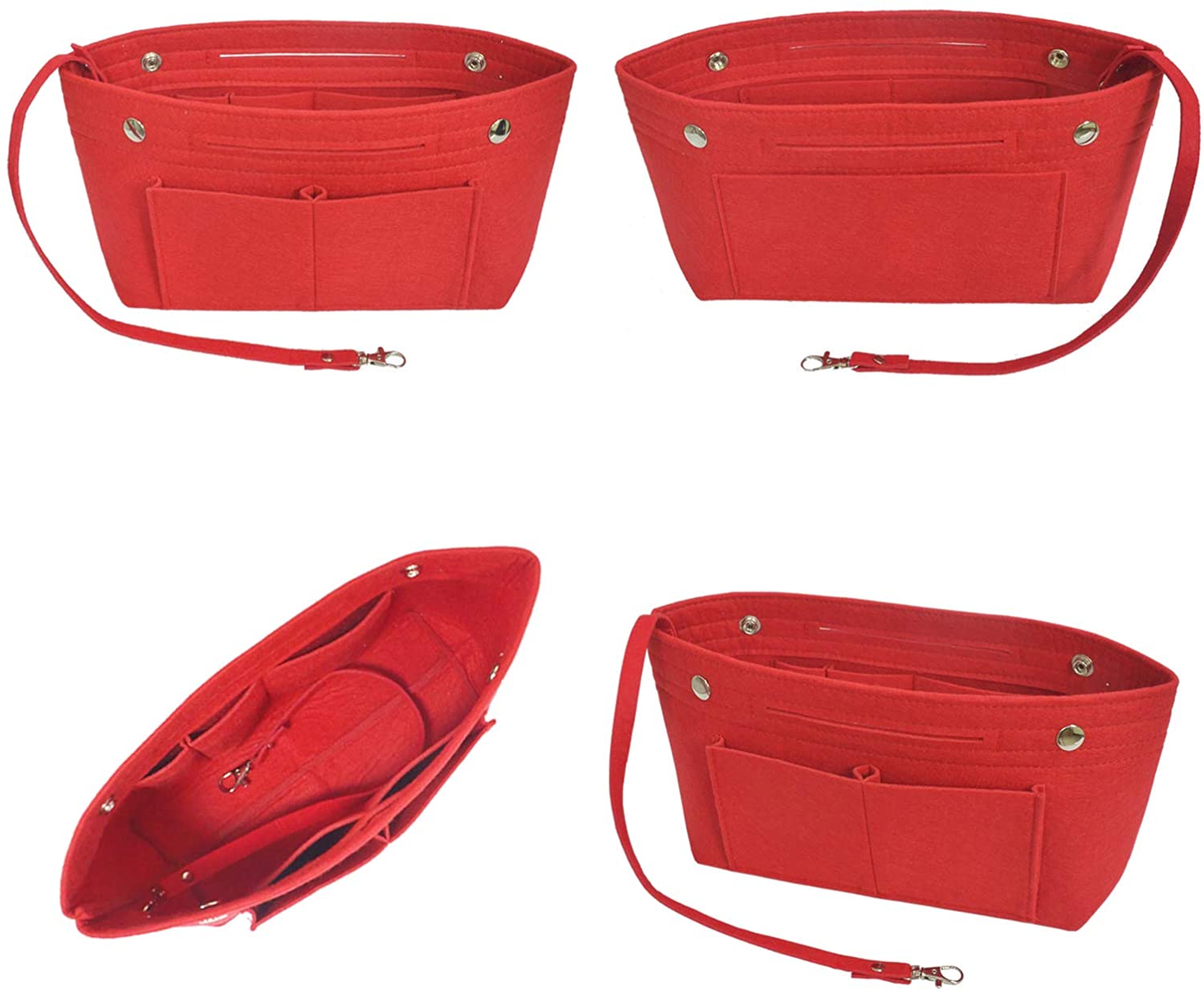 YIICOOLY Felt Tote Handbag Purse Organizer Insert Divider Shaper Bag in Bag