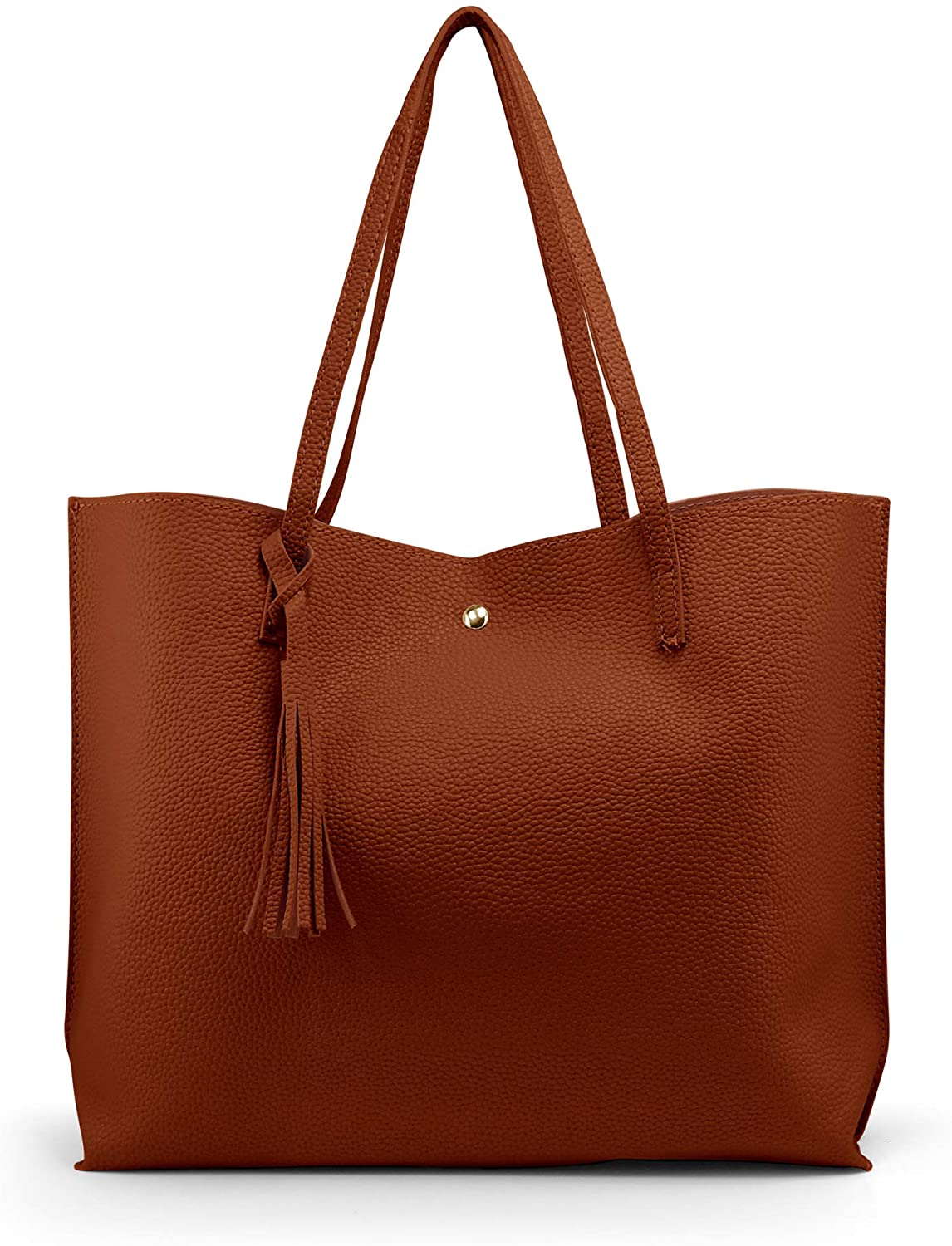 Oct17 Women Large Tote Bag - Tassels Faux Leather Shoulder Handbags, Fashion Ladies Purses Satchel Messenger Bags