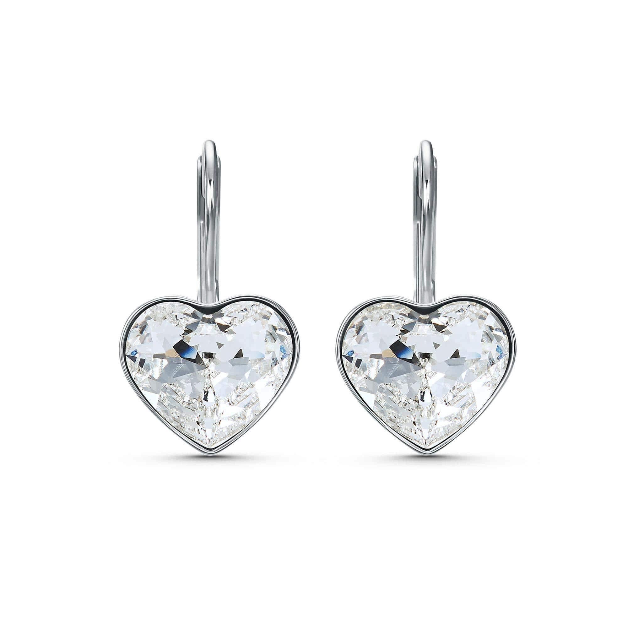 Swarovski Bella Heart Pierced Earrings White One Size - JOY2ESpree