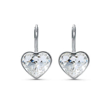 
                        
                          Load image into Gallery viewer, Swarovski Bella Heart Pierced Earrings White One Size - JOY2ESpree
                        
                      