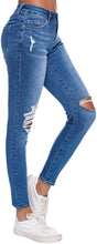 
                        
                          गैलरी व्यूवर में इमेज लोड करें, Resfeber Women's Ripped Boyfriend Jeans Cute Distressed Jeans Stretch Skinny Jeans with Hole
                        
                      