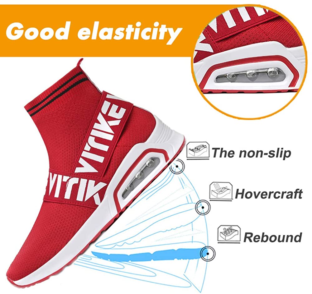 Women's Walking Shoes Running Shoes Socks Platform Fashion Mesh Sneakers Air Cushion Athletic Gym Casual Loafers Dance Hip-hop Shoes