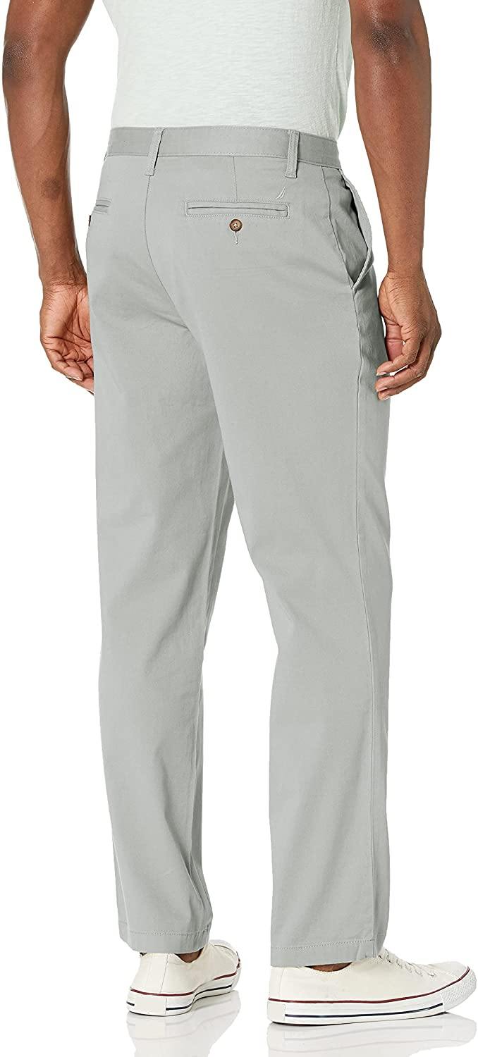 Nautica Men's Classic Fit Flat Front Stretch Solid Chino Deck Pant - JOY2ESpree