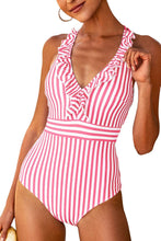 
                        
                          Load image into Gallery viewer, CUPSHE Women's V Neck One Piece Swimsuit Ruffled Back Cross Swimwear
                        
                      