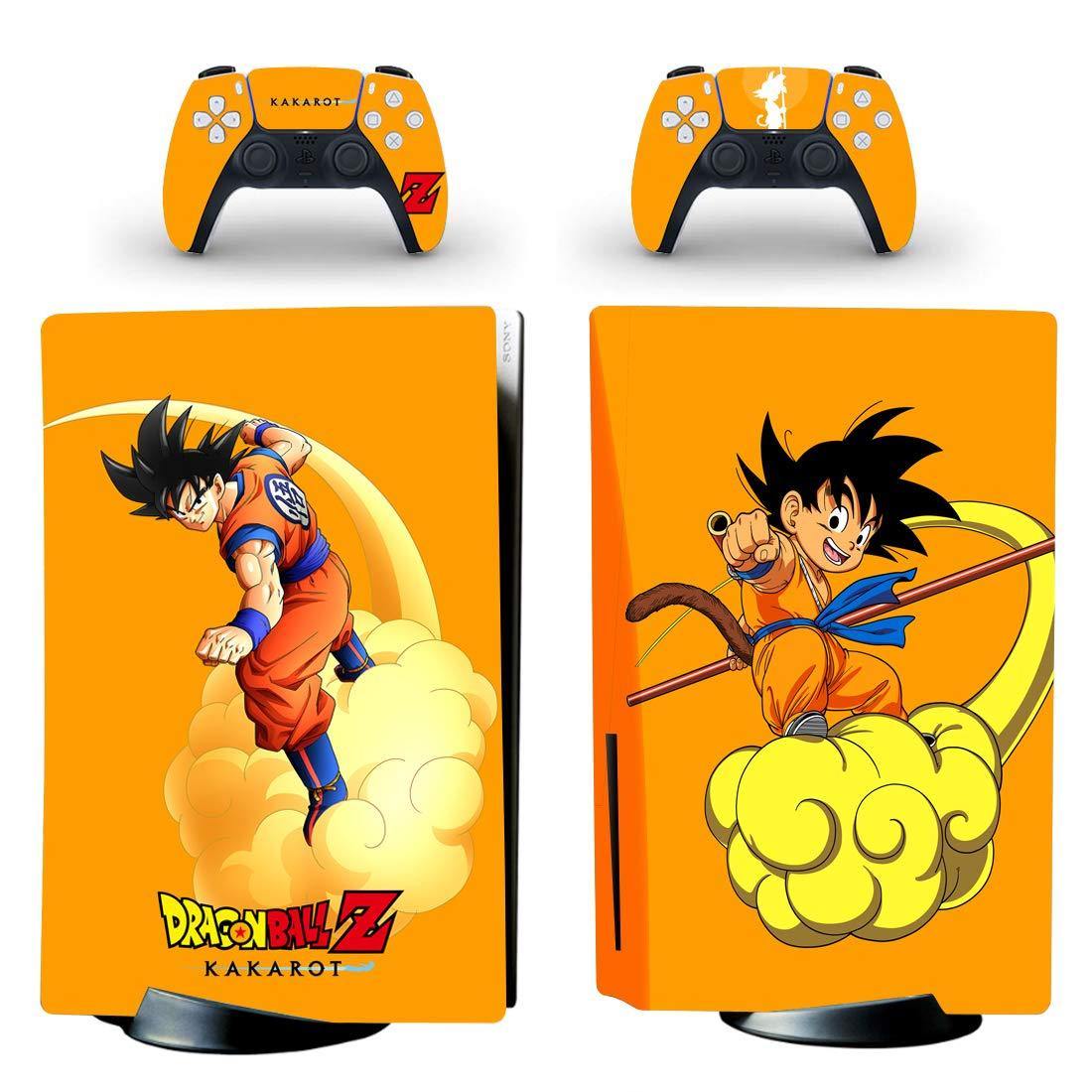 Decal Moments PS5 Standard Disc Console Controllers Full Body Vinyl Skin Sticker Decals for Playstation 5 Console and Controllers Goku Kids - JOY2ESpree
