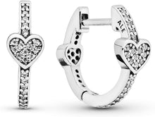 
                        
                          Load image into Gallery viewer, Pandora Rose Alluring Hearts Hoop Earrings - JOY2ESpree
                        
                      
